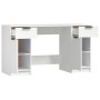 Escritorio con armario lateral madera contrachapada blanco de vidaXL, Escritorios - Ref: Foro24-3115908, Precio: 176,91 €, De...