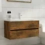 Mueble lavabo madera contrachapada roble ahumado 90x38,5x45cm de vidaXL, Muebles de baño - Ref: Foro24-815654, Precio: 55,97 ...