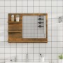 Espejo de baño madera contrachapada roble ahumado 60x10,5x45 cm de vidaXL, Tocadores de baño - Ref: Foro24-815660, Precio: 34...