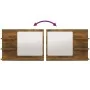 Espejo de baño madera contrachapada roble ahumado 60x10,5x45 cm de vidaXL, Tocadores de baño - Ref: Foro24-815660, Precio: 34...