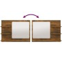 Espejo de baño madera contrachapada roble ahumado 60x10,5x45 cm de vidaXL, Tocadores de baño - Ref: Foro24-815660, Precio: 34...