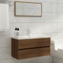 Mueble de lavabo madera de ingeniería roble marrón 90x38,5x45cm de vidaXL, Muebles de baño - Ref: Foro24-815656, Precio: 72,5...