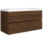 Mueble de lavabo madera de ingeniería roble marrón 90x38,5x45cm de vidaXL, Muebles de baño - Ref: Foro24-815656, Precio: 72,5...