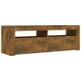 Mueble de TV con luces LED color roble ahumado 120x35x40 cm de vidaXL, Muebles TV - Ref: Foro24-815687, Precio: 55,67 €, Desc...