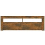 Mueble de TV con luces LED color roble ahumado 120x35x40 cm de vidaXL, Muebles TV - Ref: Foro24-815687, Precio: 75,33 €, Desc...