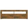 Mueble de TV con luces LED color roble ahumado 120x35x40 cm de vidaXL, Muebles TV - Ref: Foro24-815687, Precio: 55,67 €, Desc...