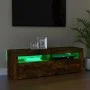 Mueble de TV con luces LED color roble ahumado 120x35x40 cm de vidaXL, Muebles TV - Ref: Foro24-815687, Precio: 55,67 €, Desc...