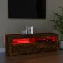 Mueble de TV con luces LED color roble ahumado 120x35x40 cm de vidaXL, Muebles TV - Ref: Foro24-815687, Precio: 55,67 €, Desc...