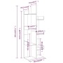 Estantería madera contrachapada roble ahumado 48x25,5x140 cm de vidaXL, Librerías y estanterías - Ref: Foro24-816005, Precio:...