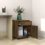 Armario ruedas madera contrachapada roble ahumado 45x38x54 cm de vidaXL, Taquillas y armarios de almacenamiento - Ref: Foro24...