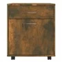Armario ruedas madera contrachapada roble ahumado 45x38x54 cm de vidaXL, Taquillas y armarios de almacenamiento - Ref: Foro24...