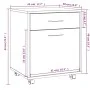 Armario ruedas madera contrachapada roble ahumado 45x38x54 cm de vidaXL, Taquillas y armarios de almacenamiento - Ref: Foro24...