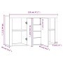 Aparador de madera contrachapada gris Sonoma 120x36x69 cm de vidaXL, Aparadores - Ref: Foro24-815493, Precio: 141,40 €, Descu...