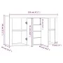 Aparador de madera contrachapada gris Sonoma 120x36x69 cm de vidaXL, Aparadores - Ref: Foro24-815493, Precio: 139,21 €, Descu...