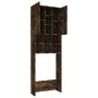Armario de lavadora color roble ahumado 64x24x190 cm de vidaXL, Accesorios para lavadoras y secadoras - Ref: Foro24-815957, P...