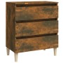 Aparador madera contrachapada color roble ahumado 60x35x69 cm de vidaXL, Aparadores - Ref: Foro24-815804, Precio: 61,56 €, De...