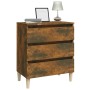Aparador madera contrachapada color roble ahumado 60x35x69 cm de vidaXL, Aparadores - Ref: Foro24-815804, Precio: 61,56 €, De...