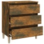 Aparador madera contrachapada color roble ahumado 60x35x69 cm de vidaXL, Aparadores - Ref: Foro24-815804, Precio: 61,56 €, De...