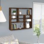 Estantería de pared contrachapada roble ahumado 90x16x78 cm de vidaXL, Estantes y estanterías - Ref: Foro24-815558, Precio: 5...