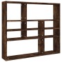 Estantería de pared contrachapada roble ahumado 90x16x78 cm de vidaXL, Estantes y estanterías - Ref: Foro24-815558, Precio: 5...