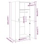 Armario madera contrachapada gris Sonoma 80x52x180 cm de vidaXL, Armarios roperos - Ref: Foro24-815352, Precio: 240,71 €, Des...