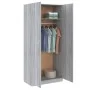 Armario madera contrachapada gris Sonoma 90x52x200 cm de vidaXL, Armarios roperos - Ref: Foro24-815355, Precio: 191,12 €, Des...