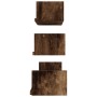 Estantes de pared 3 unidades madera contrachapada roble ahumado de vidaXL, Estantes y estanterías - Ref: Foro24-815261, Preci...