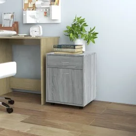 Plywood gray Sonoma wheeled cabinet 45x38x54 cm by vidaXL, Lockers and storage cabinets - Ref: Foro24-815964, Price: 51,72 €,...