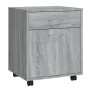 Armario ruedas madera contrachapada gris Sonoma 45x38x54 cm de vidaXL, Taquillas y armarios de almacenamiento - Ref: Foro24-8...