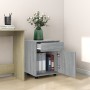 Armario ruedas madera contrachapada gris Sonoma 45x38x54 cm de vidaXL, Taquillas y armarios de almacenamiento - Ref: Foro24-8...