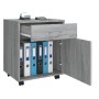 Armario ruedas madera contrachapada gris Sonoma 45x38x54 cm de vidaXL, Taquillas y armarios de almacenamiento - Ref: Foro24-8...