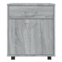 Armario ruedas madera contrachapada gris Sonoma 45x38x54 cm de vidaXL, Taquillas y armarios de almacenamiento - Ref: Foro24-8...