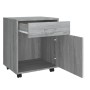 Armario ruedas madera contrachapada gris Sonoma 45x38x54 cm de vidaXL, Taquillas y armarios de almacenamiento - Ref: Foro24-8...