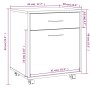 Armario ruedas madera contrachapada gris Sonoma 45x38x54 cm de vidaXL, Taquillas y armarios de almacenamiento - Ref: Foro24-8...