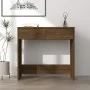 Escritorio de madera contrachapada marrón roble 80x40x75 cm de vidaXL, Escritorios - Ref: Foro24-815476, Precio: 57,21 €, Des...