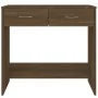Escritorio de madera contrachapada marrón roble 80x40x75 cm de vidaXL, Escritorios - Ref: Foro24-815476, Precio: 57,21 €, Des...