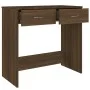 Escritorio de madera contrachapada marrón roble 80x40x75 cm de vidaXL, Escritorios - Ref: Foro24-815476, Precio: 57,21 €, Des...