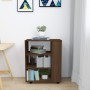 Armario con ruedas madera contrachapada roble marrón 60x35x75cm de vidaXL, Taquillas y armarios de almacenamiento - Ref: Foro...