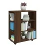 Armario con ruedas madera contrachapada roble marrón 60x35x75cm de vidaXL, Taquillas y armarios de almacenamiento - Ref: Foro...