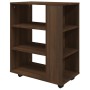 Armario con ruedas madera contrachapada roble marrón 60x35x75cm de vidaXL, Taquillas y armarios de almacenamiento - Ref: Foro...
