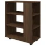 Armario con ruedas madera contrachapada roble marrón 60x35x75cm de vidaXL, Taquillas y armarios de almacenamiento - Ref: Foro...