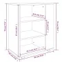 Kleiderschrank mit Rollen aus braunem Eichensperrholz, 60 x 35 x 75 cm von vidaXL, Schließfächer und Lagerschränke - Ref: For...