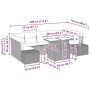 Juego de Sofá Manual 8 pcs Beige y Gris Claro ratán sintético en Sofás de exterior | Comprar online en Foru.es