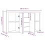Aparador madera contrachapada color roble ahumado 120x36x69 cm de vidaXL, Aparadores - Ref: Foro24-815492, Precio: 121,48 €, ...