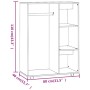 Armario madera contrachapada gris Sonoma 80x40x110 cm de vidaXL, Armarios roperos - Ref: Foro24-815979, Precio: 76,53 €, Desc...