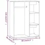 Armario madera contrachapada gris Sonoma 80x40x110 cm de vidaXL, Armarios roperos - Ref: Foro24-815979, Precio: 75,43 €, Desc...