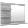 Espejo de baño madera contrachapada gris Sonoma 60x10,5x45 cm de vidaXL, Tocadores de baño - Ref: Foro24-815661, Precio: 42,9...