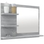 Espejo de baño madera contrachapada gris Sonoma 60x10,5x45 cm de vidaXL, Tocadores de baño - Ref: Foro24-815661, Precio: 42,9...