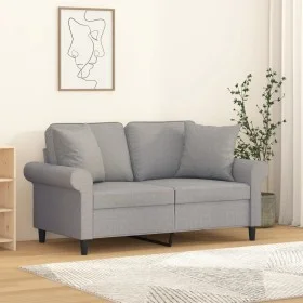 Cojines decorativos 2 uds tela gris claro 40x40 cm de vidaXL, Cojines - Ref: Foro24-349471, Precio: 20,12 €, Descuento: %