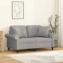 Cojines decorativos 2 uds tela gris claro 40x40 cm de vidaXL, Cojines - Ref: Foro24-349471, Precio: 20,12 €, Descuento: %